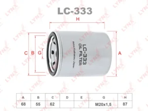 Фильтр масляный LYNXauto Lc-333