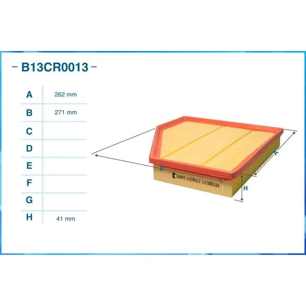 Фильтр воздушный CWORKS B13CR0013